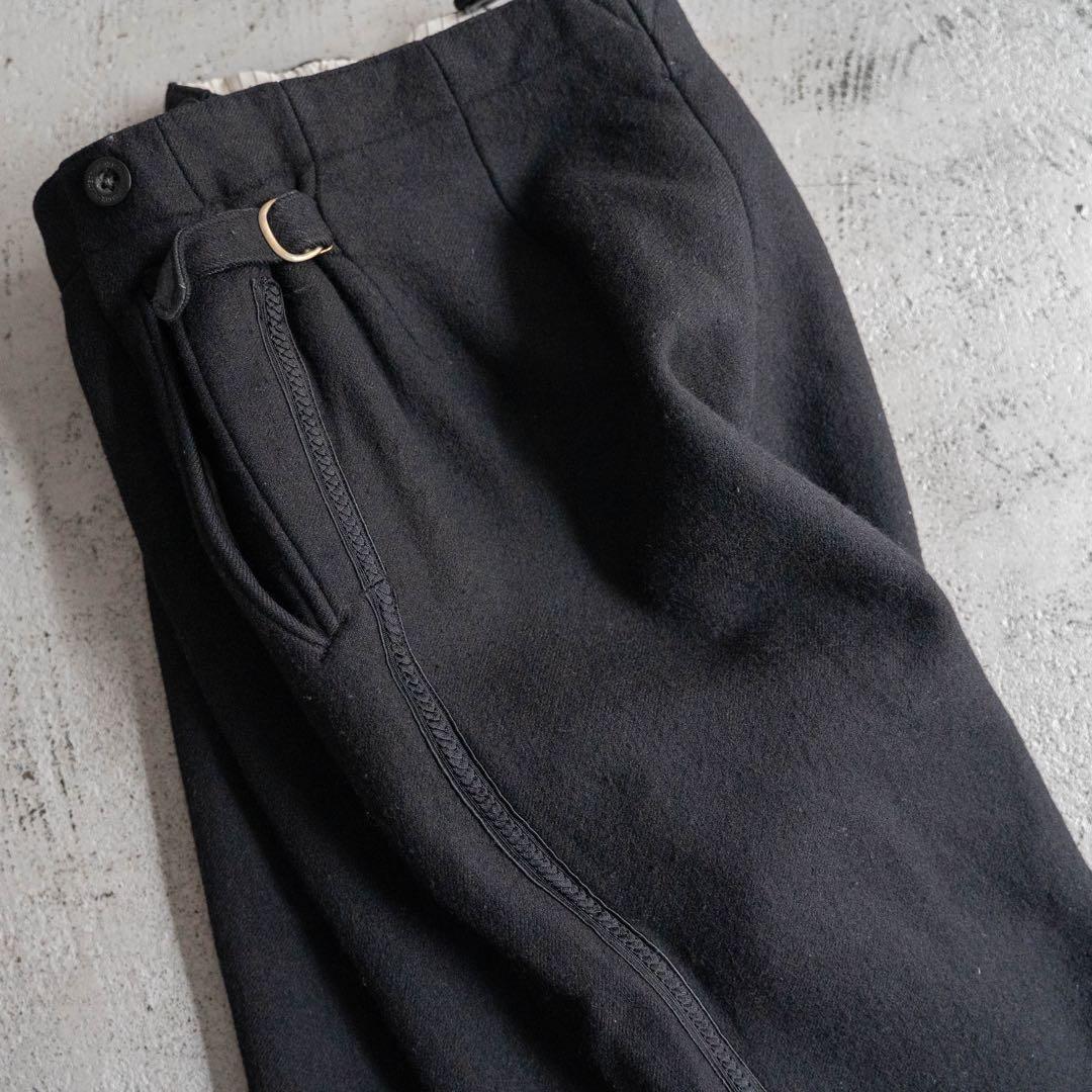 希少 50s 60s vintage ユーロ製 ウール ワイドパンツ サイド刺繍