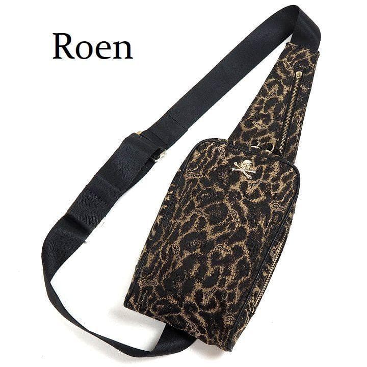 Roen ロエン ボディバッグ ワンショルダー レオパード スカル スタッズ