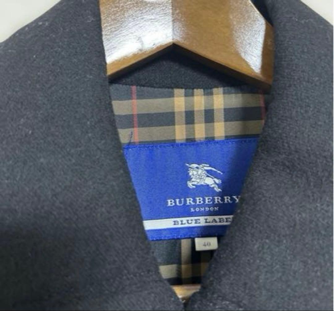 バーバリー Aラインコート ノバチェック ダブル 黒 - メルカリ