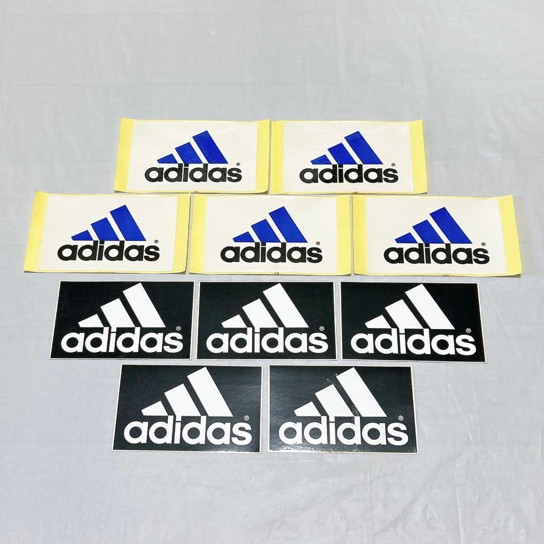 90s adidas ロゴステッカー 小判 10×6cm 白/黒 10枚セット - メルカリ