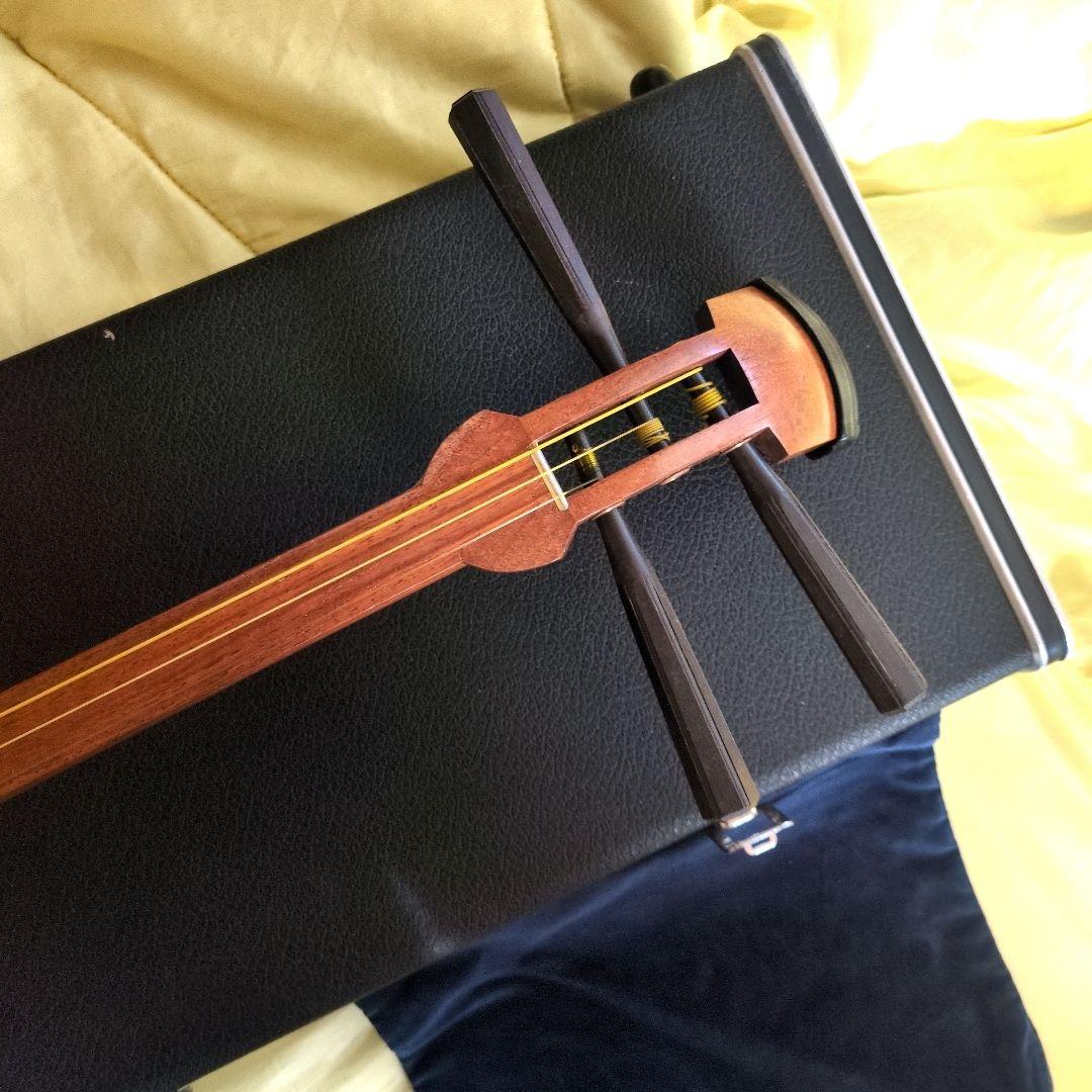 三味線　ハードケース付き　和楽器　破れ無　骨董　民謡　地唄