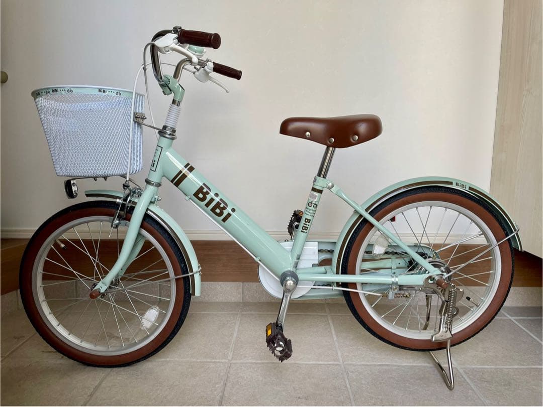値下げ！【埼玉県：直接引き渡し】幼児用自転車 18インチ ミントグリーン