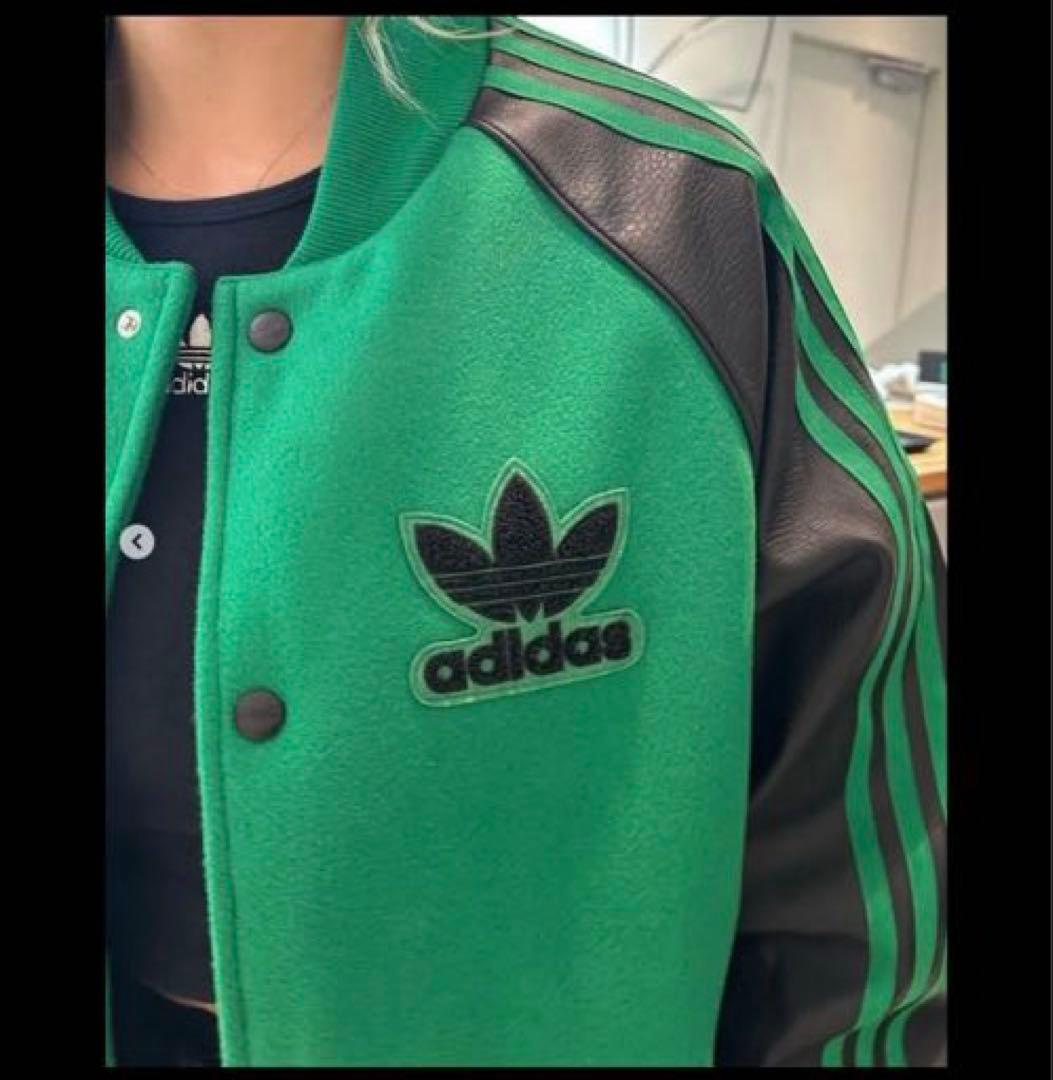 adidas アディダス　緑 スタジャン　ボンバージャケット　Ｓ