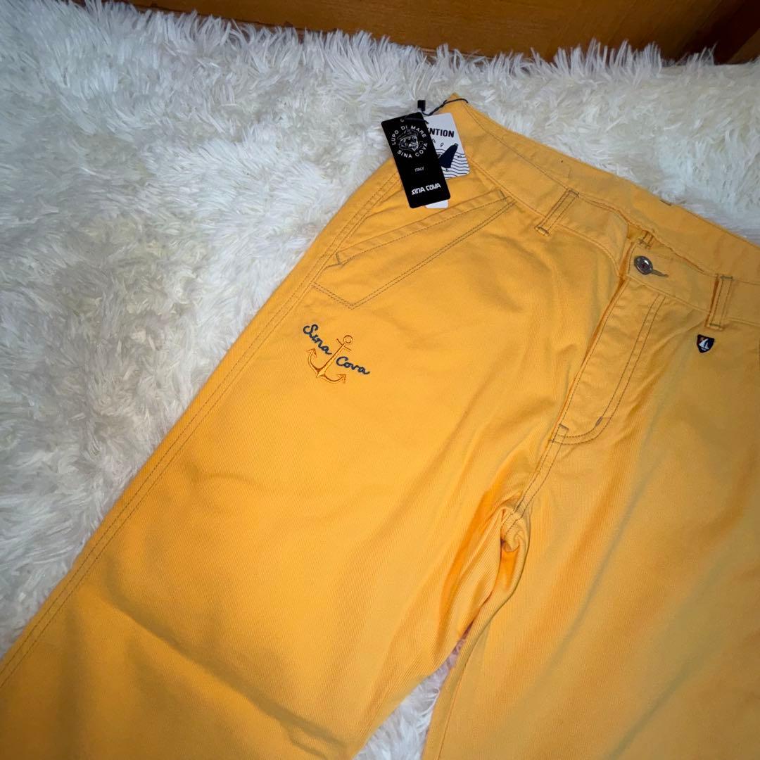 新品】シナコバ SINA COVA、上質 パンツ、3L、92、イエロー - メルカリ