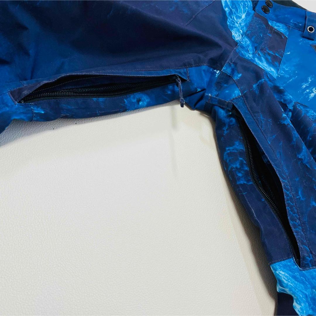 6625【美品】バートン　パンツ　ゴアテックス　総柄　キッズM ブルー スノボ