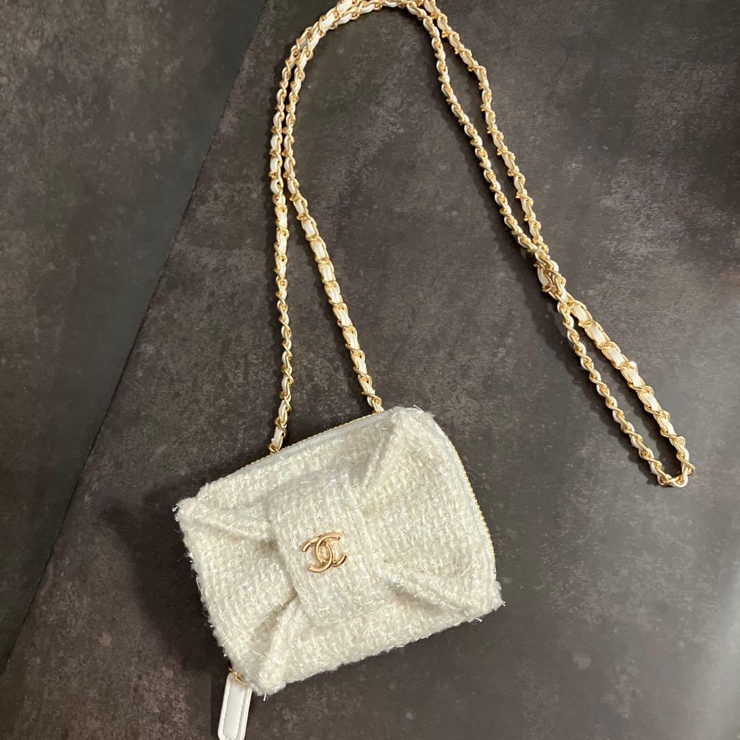 ツイード　ミニバック　ミニウォレット