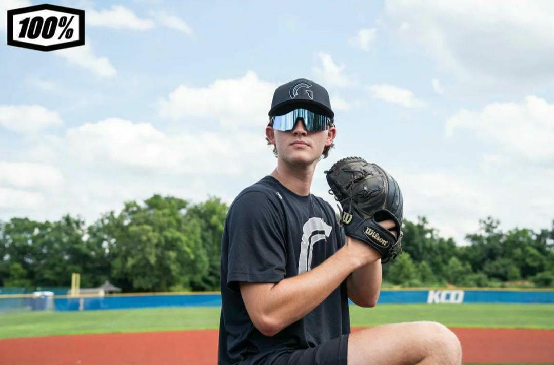 100% SPEEDCRAFT ブラック ブルー ワンハンドレッド サングラス