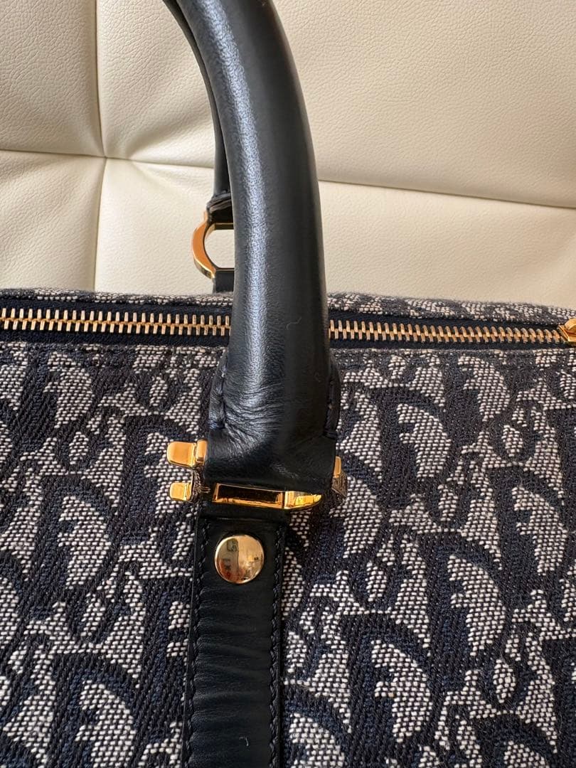 ⑥クリスチャンディオール トロッター柄 D金具 ボストンバッグ 南京錠