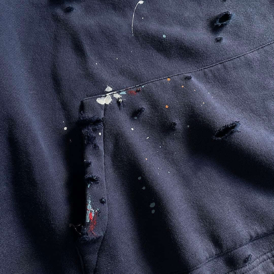 90's reebok old tag“paint Boro sweat