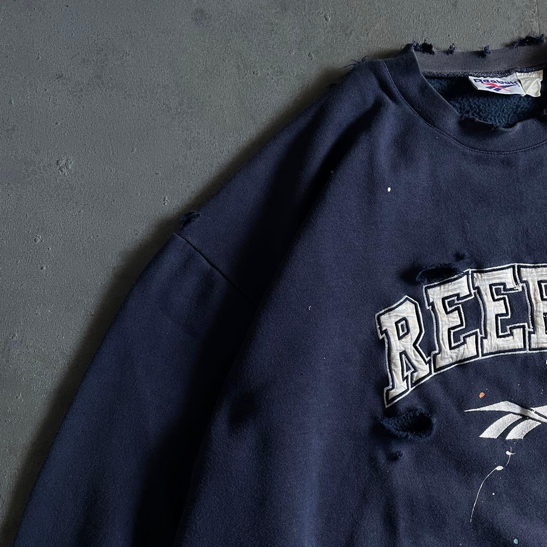 90's reebok old tag“paint Boro sweat