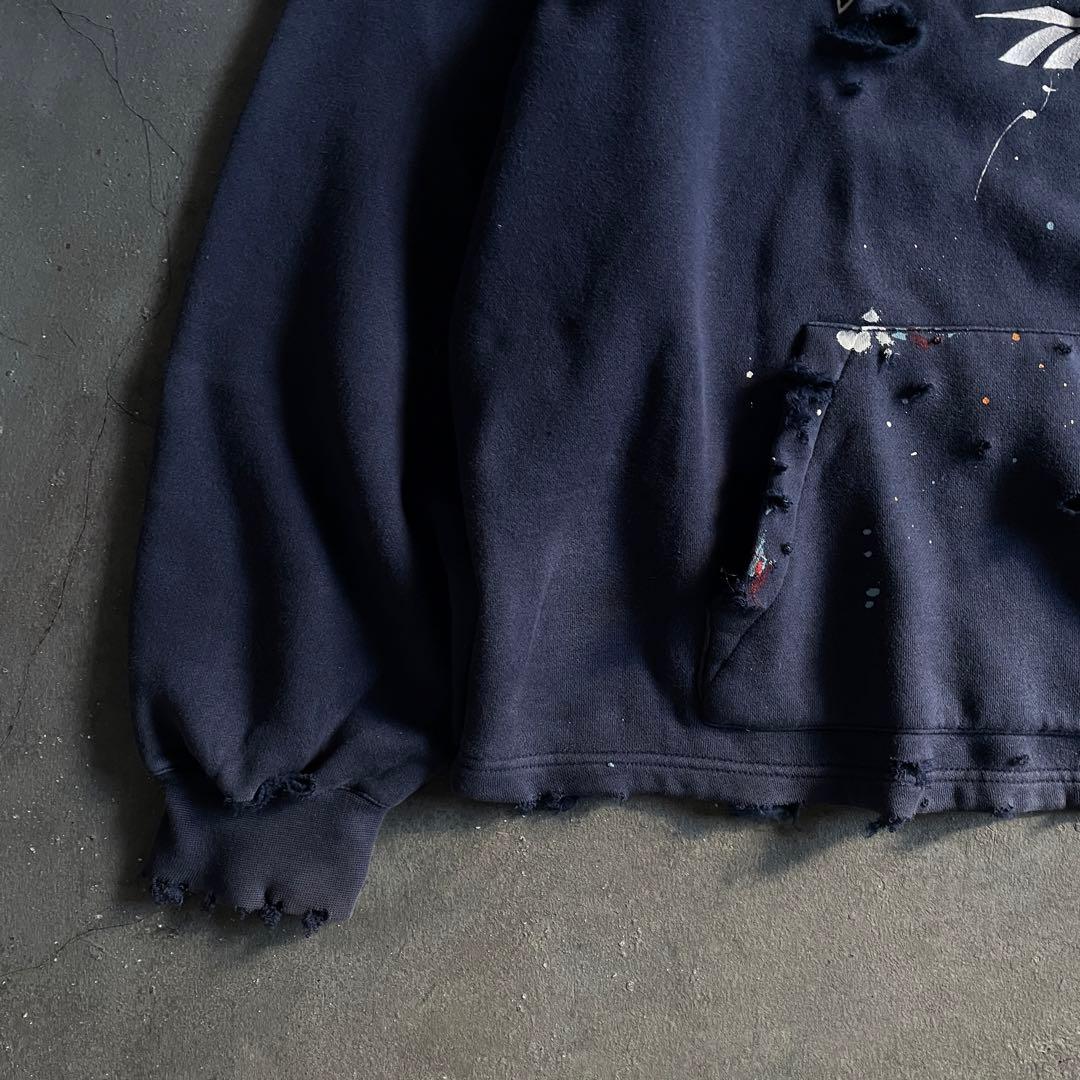 90's reebok old tag“paint Boro sweat