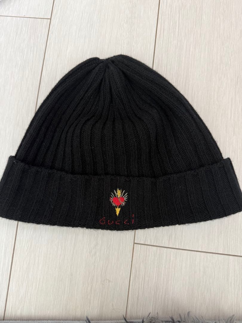 GUCCI ブラック ニット帽 Mサイズ - メルカリ