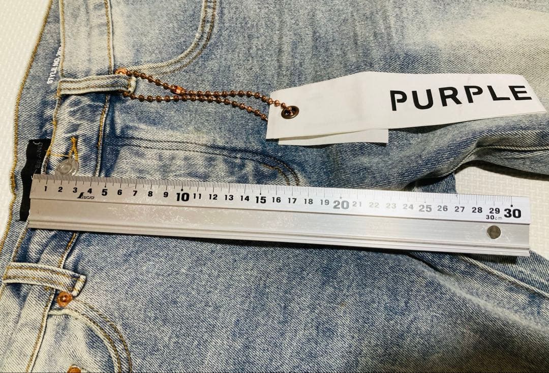星 purple brand サイズ28 デニムパンツ　ダメージ