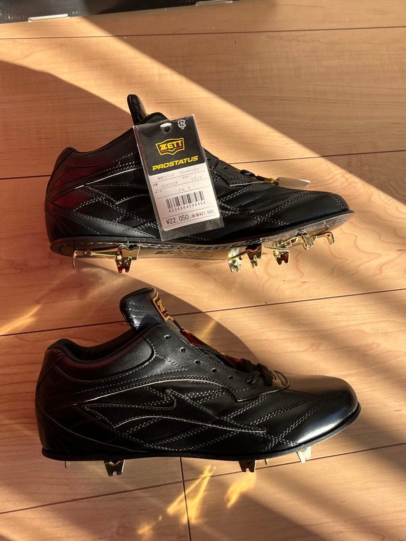 新品未使用ZETT プロステイタス 野球スパイク 革底 26.5cm