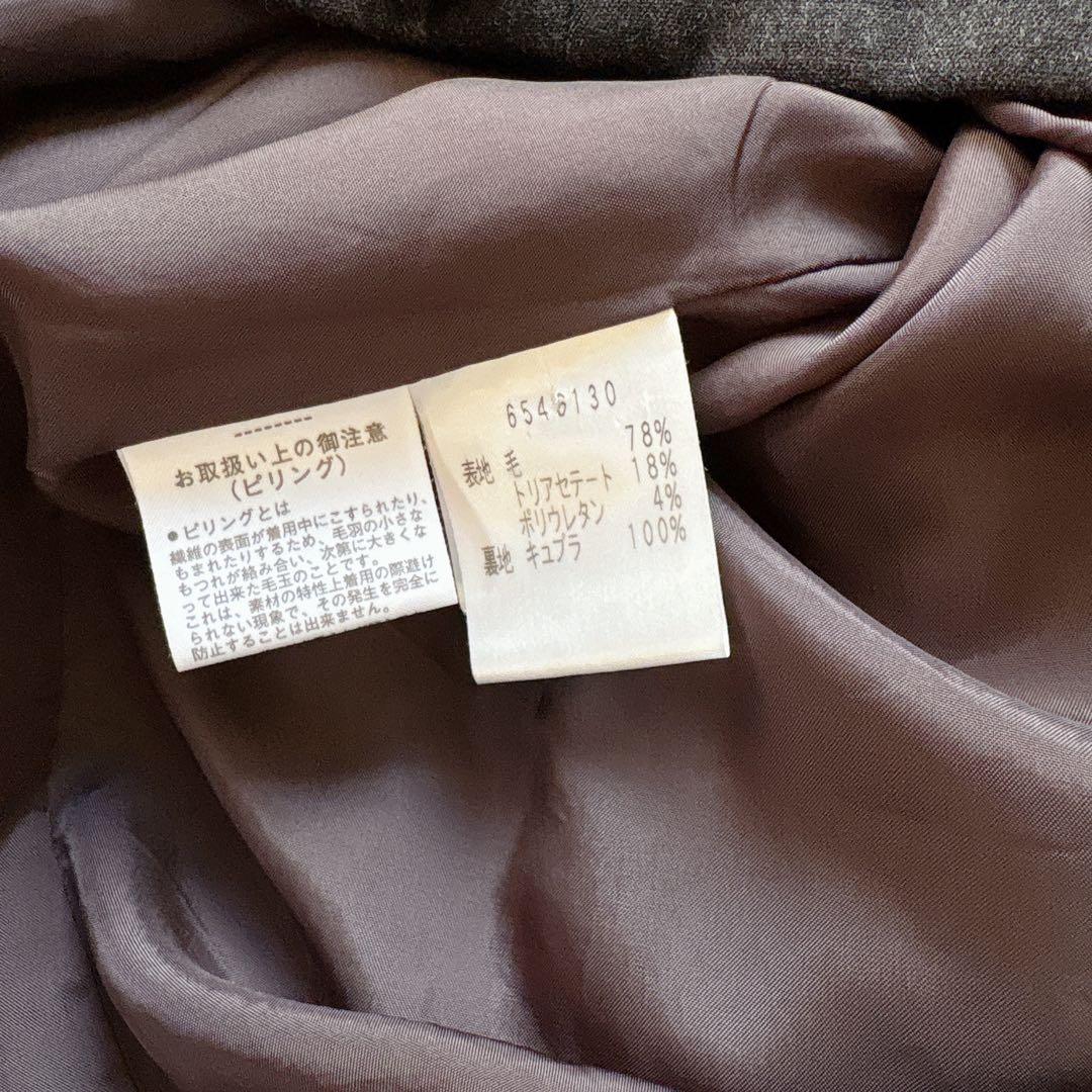 美品 ルネ Aラインワンピース ウール ボリューム リボン ノースリーブシンプル