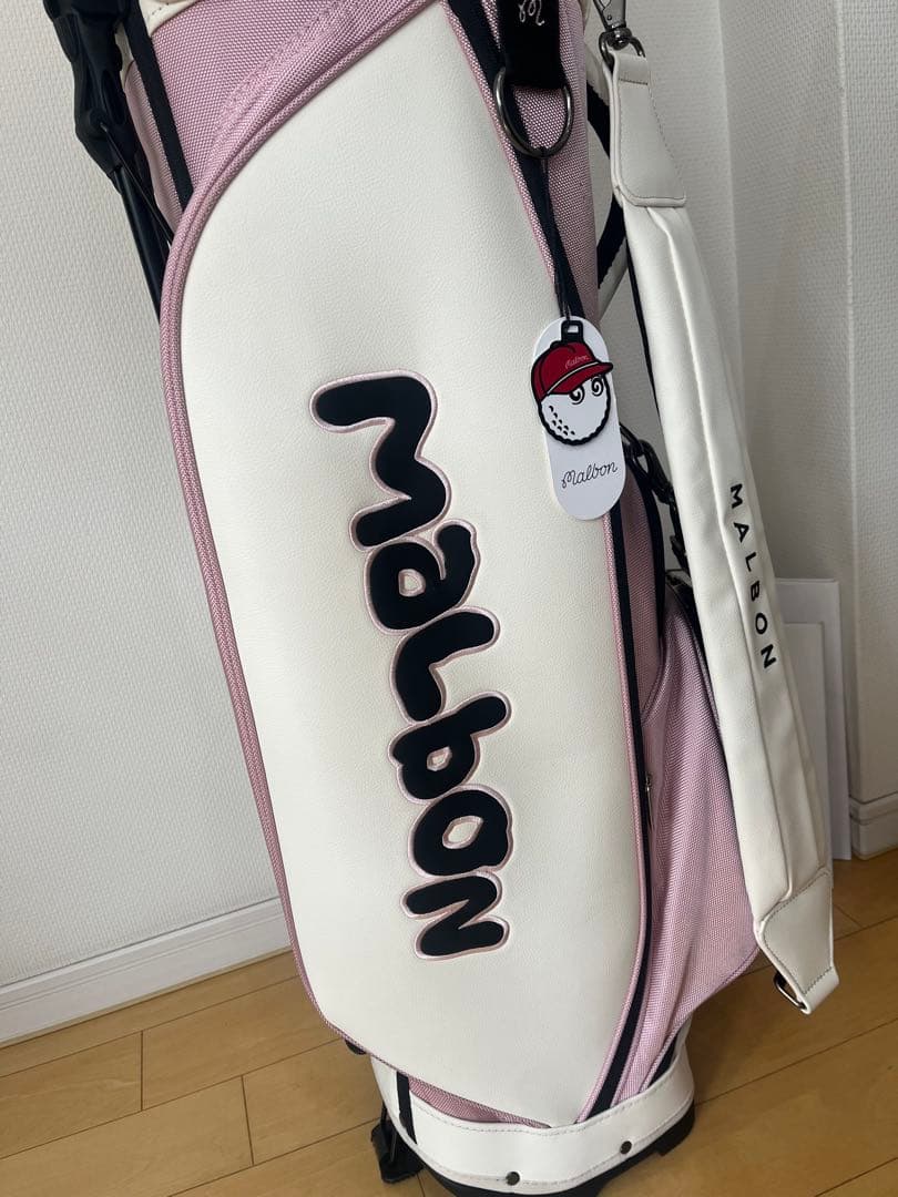 malbon ゴルフバッグ ピンク/ホワイト