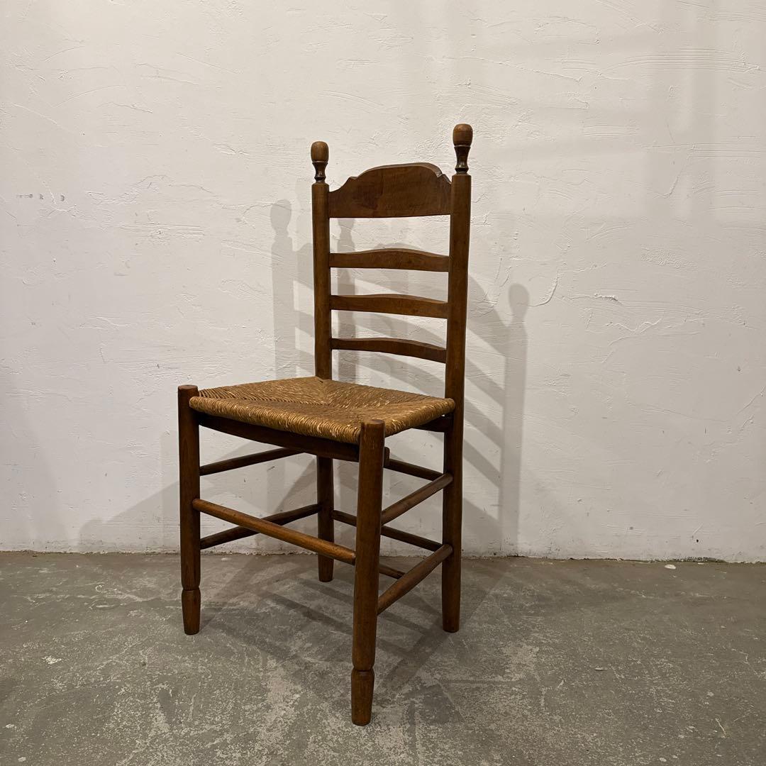 ヴィンテージ ダイニングチェア カフェチェア 藁座面 1