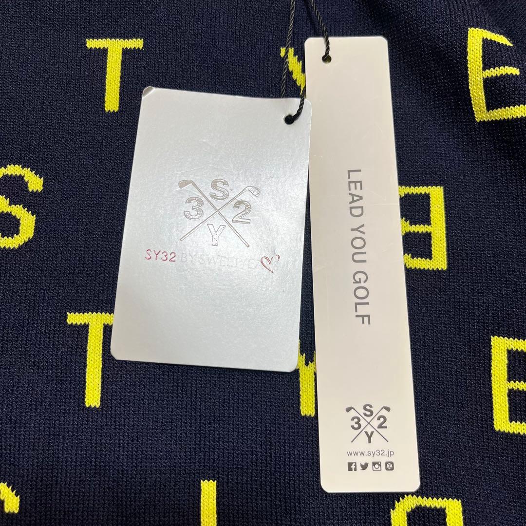 SY32 SWEET YEARS ゴルフレディース ニットシャツ M ネイビー-日本