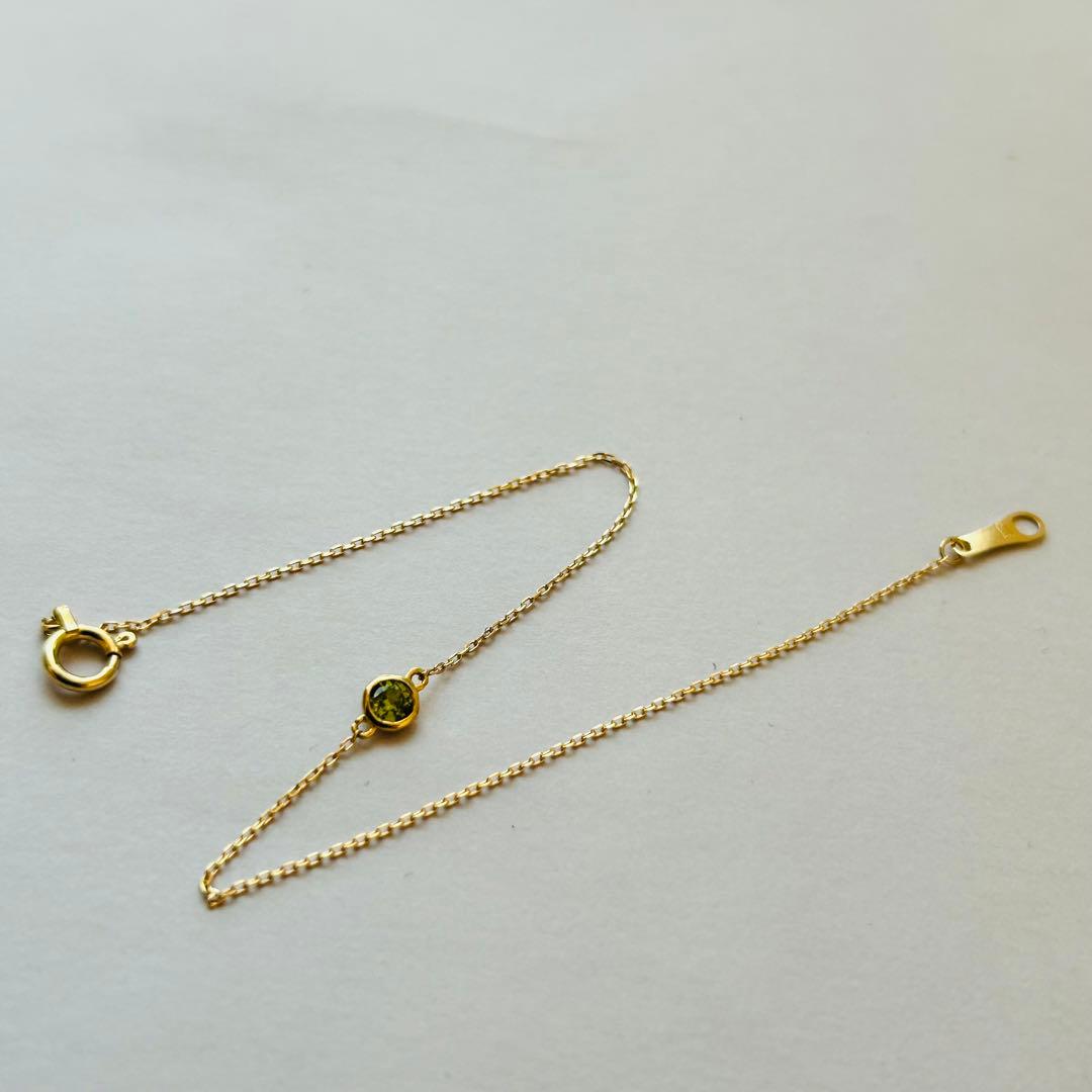 新品　デマントイドガーネット　ブレスレット　k18 18金　ミニ鑑別書あり