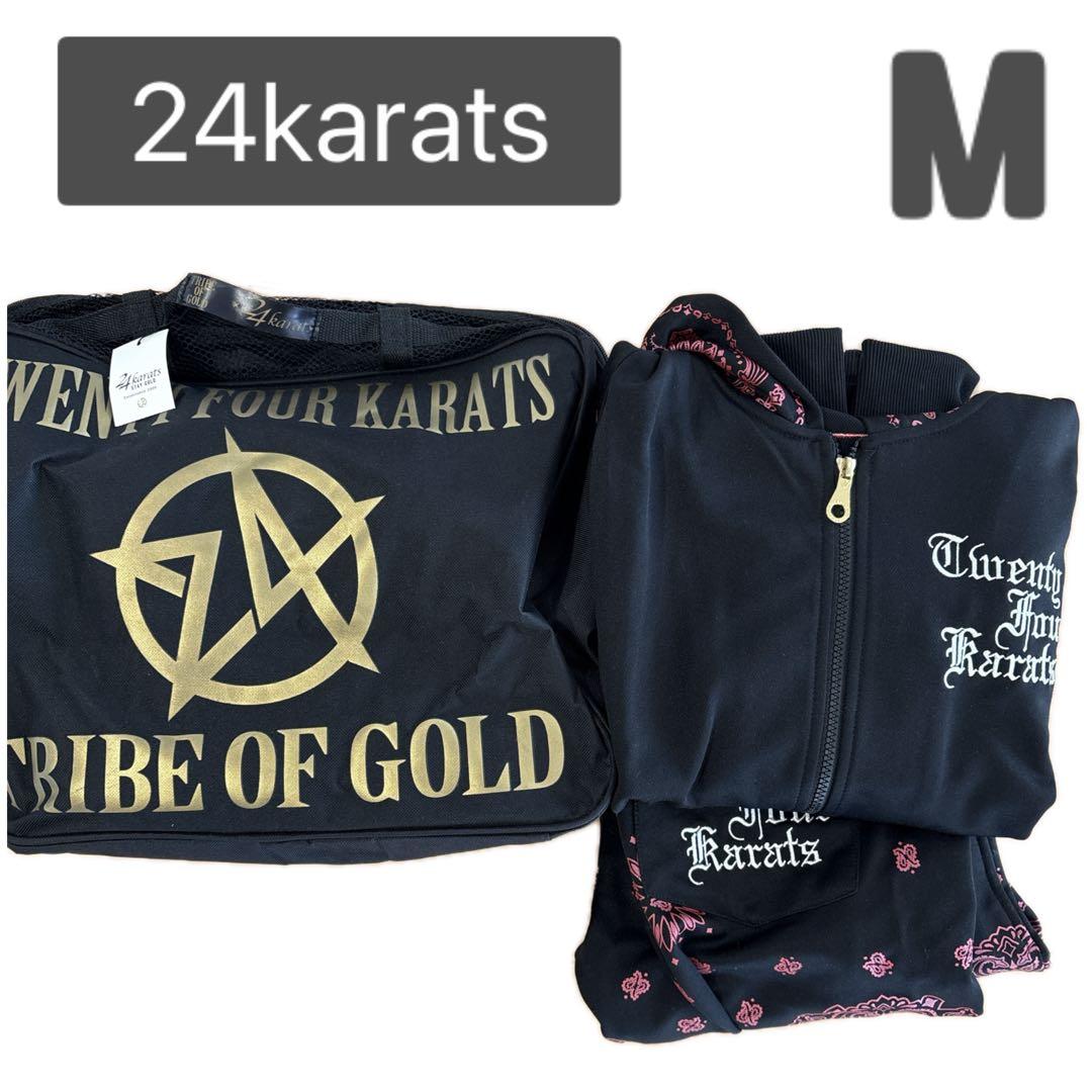 24karats フード付きジャージ M レッド