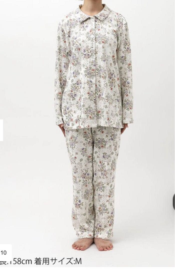 ワコール　ミントンパジャマ あったか　長袖 長パンツ　綿100% M