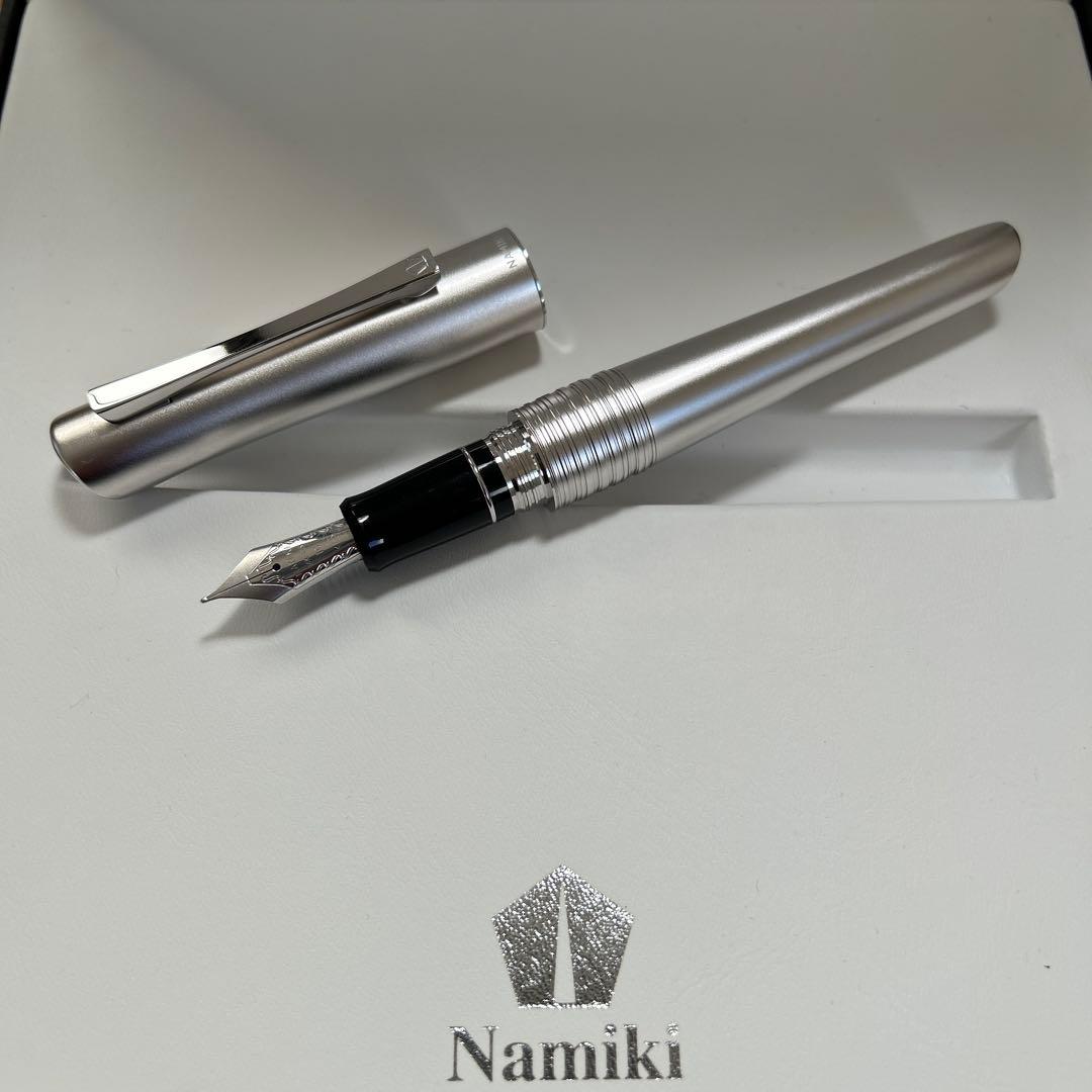 レア Namiki bamboo 万年筆 マットシルバー 中字 ナミキ バンブー