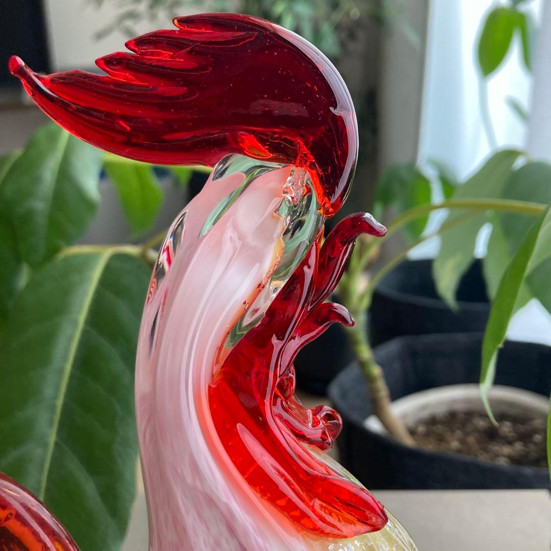 ムラノグラス　鶏　にわとり　MURANO ムラーノ　ヴェネツィア　ガラス細工