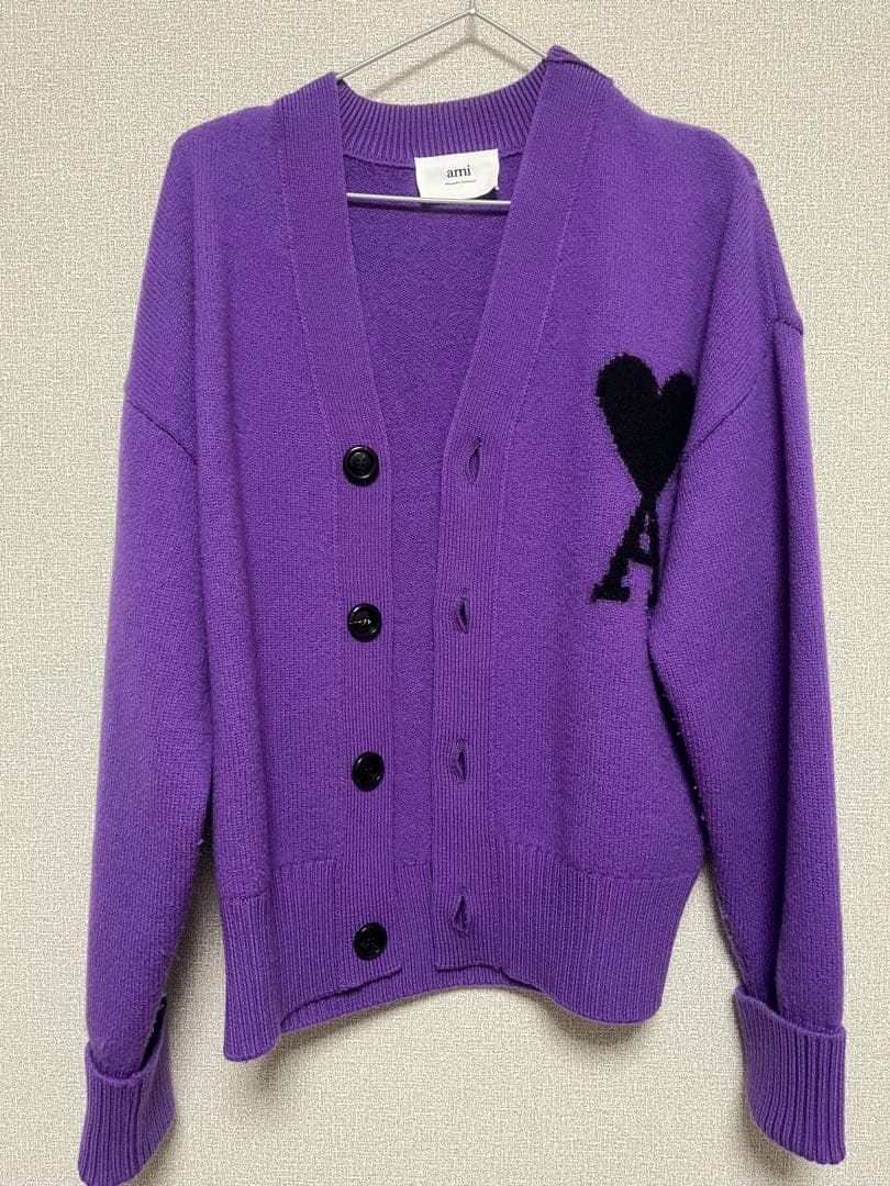 AMI Paris カーディガン パープル 紫 Sサイズ