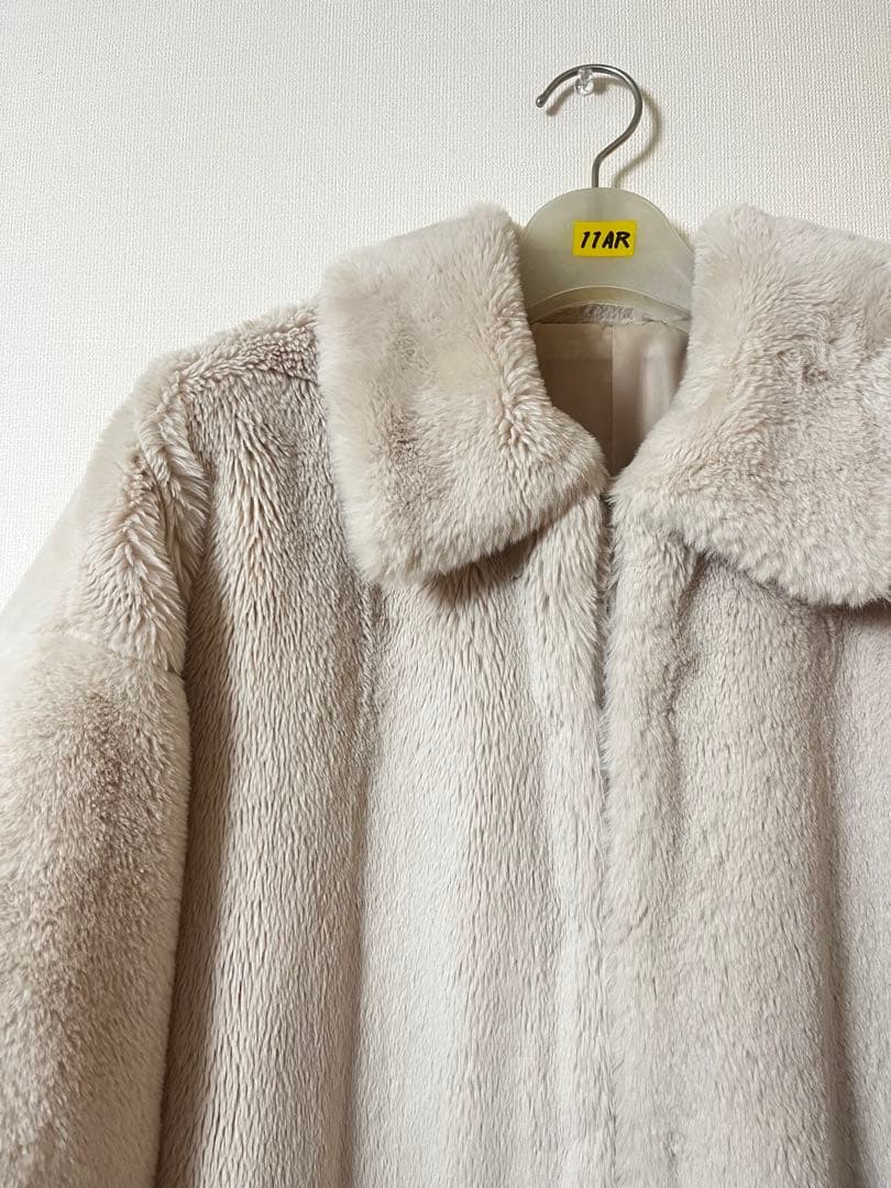 Amiur ファーコート アイボリー - メルカリ