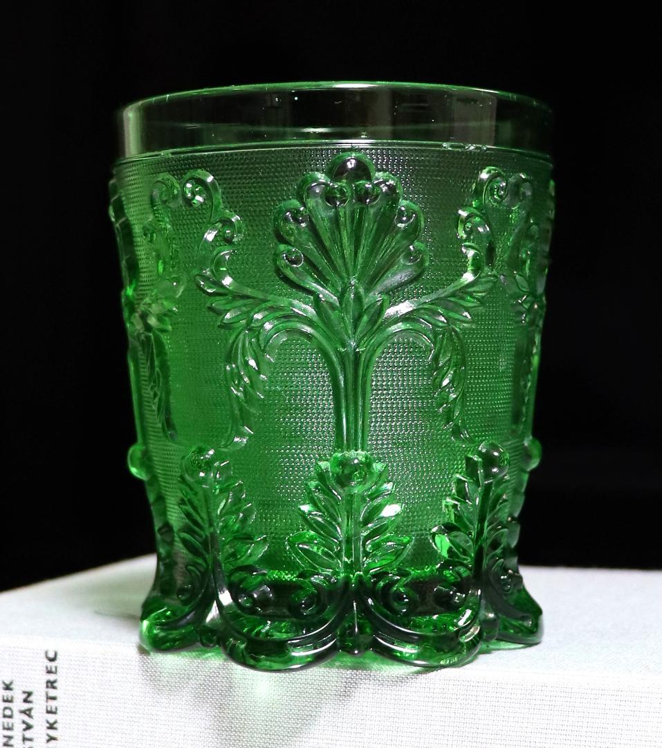 オールド・バカラ 1840年イスラム美術様式ロックグラス グリーン