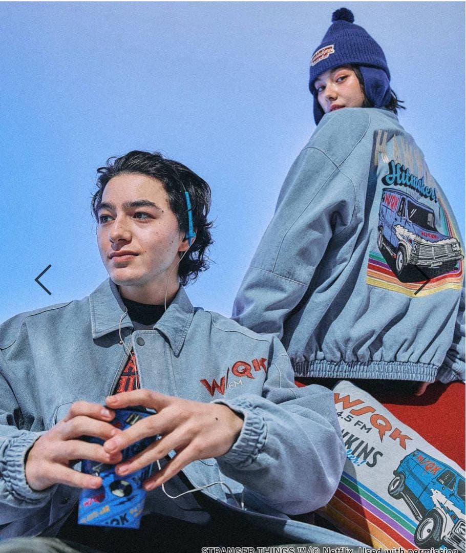 niko and…【STRANGER THINGS】コラボデニムブルゾン　L