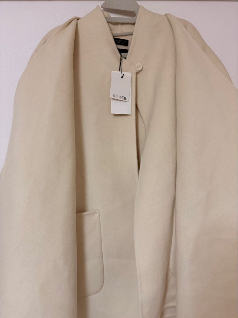 ZARA ザラ ZW COLLECTION ウールケープコート XS