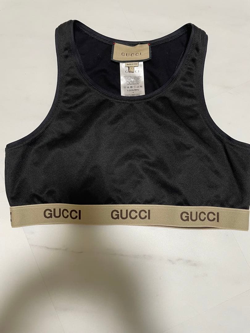 GUCCI ブラック ブラトップ Lサイズ　タンクトップ