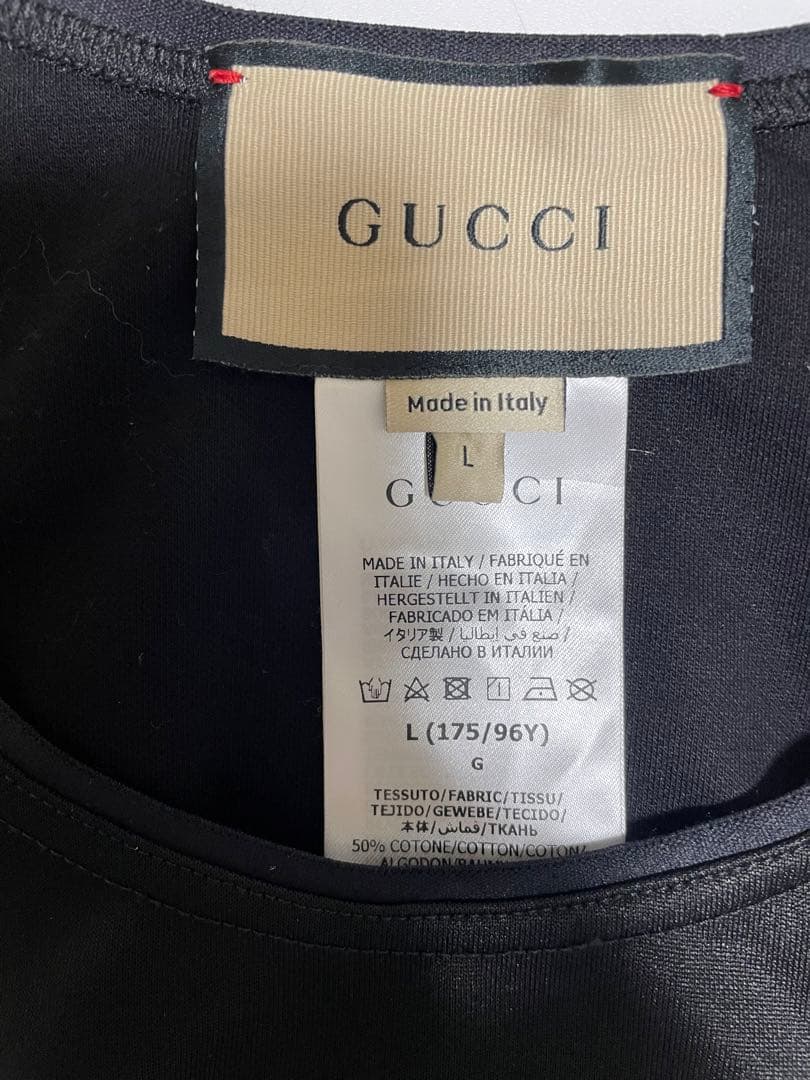 GUCCI ブラック ブラトップ Lサイズ　タンクトップ