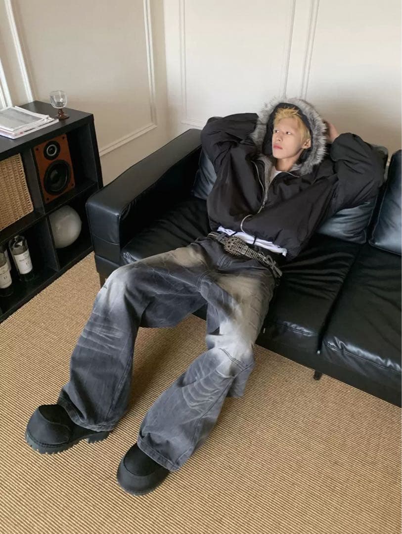 aoc fur ma-1 down opium y2k 短丈ファーダウン - メルカリ