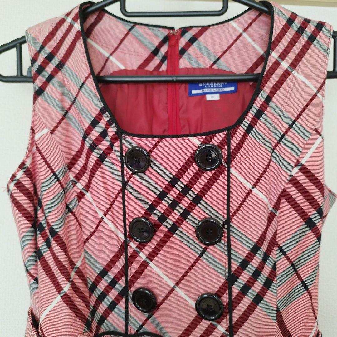 値下げ 美品 BURBERRY BLUE LABEL ノースリーブワンピース