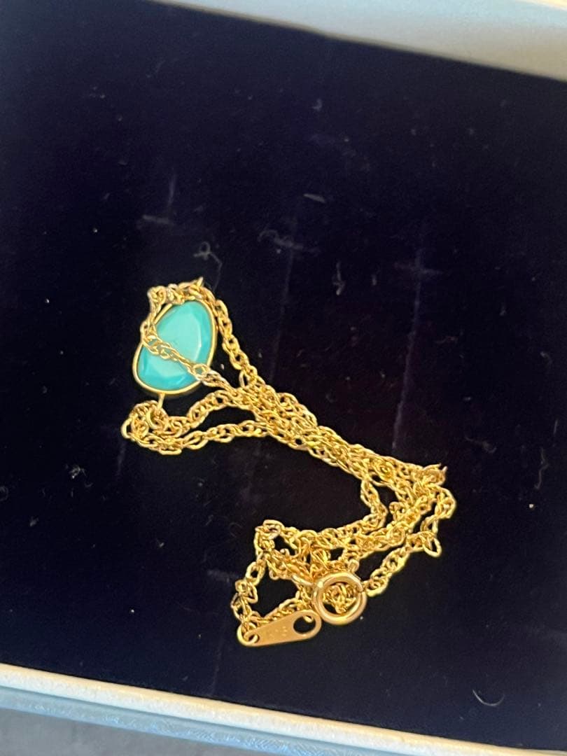 k18 イエローゴールド　ターコイズス チェーンブレスレット