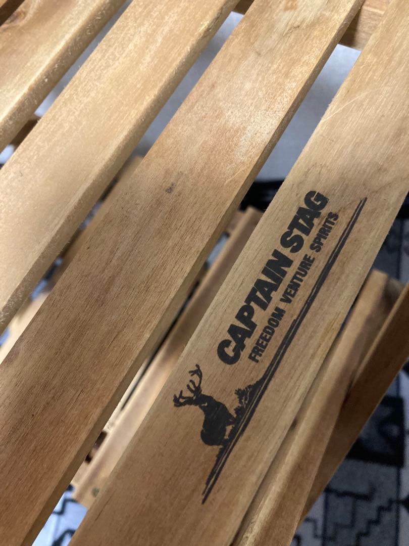 キャプテンスタッグ 3段ラック 木製テーブル