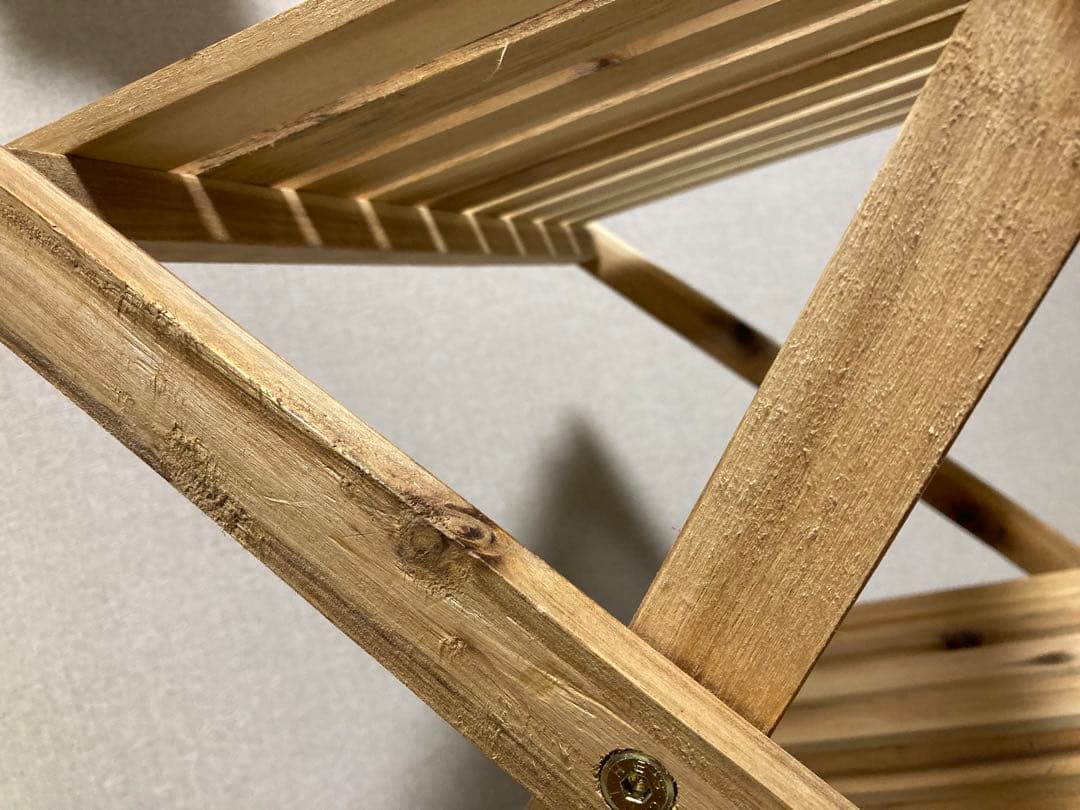 キャプテンスタッグ 3段ラック 木製テーブル