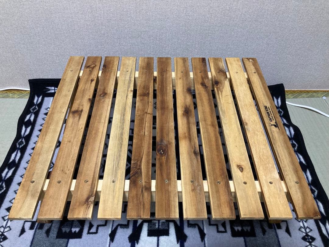 キャプテンスタッグ 3段ラック 木製テーブル