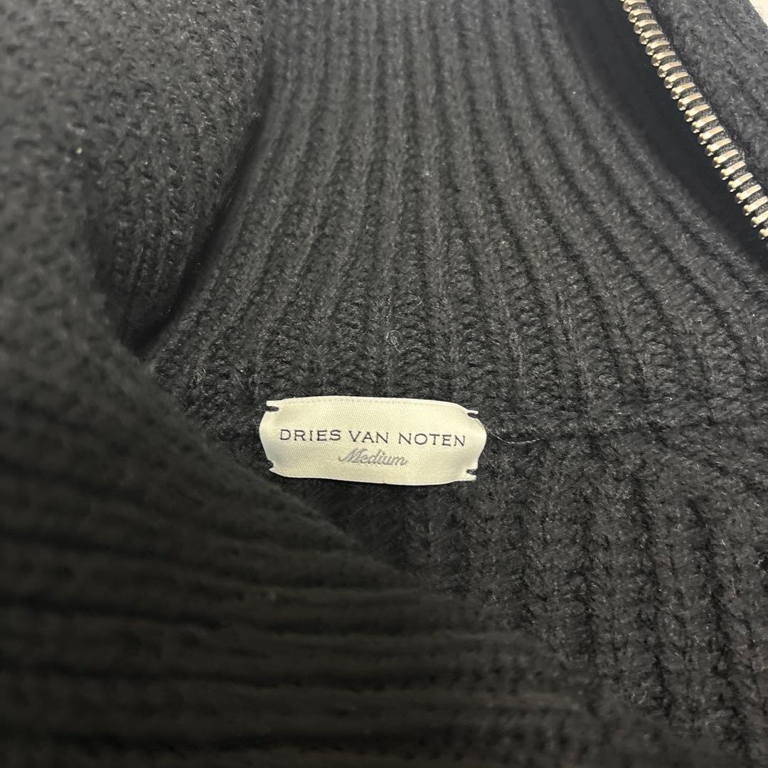 か*め様 【美品】DRIES VAN NOTEN 24AW ジップニット M ブ