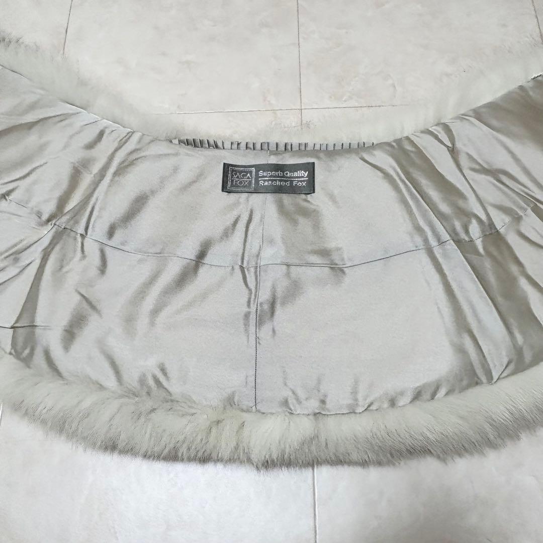 【美品】大判 サガフォックス ブルーフォックス ショール