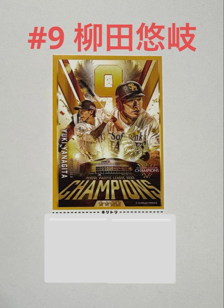タカコレくじ2025 vol.4 D賞ステッカー 柳田悠岐選手 1枚 - メルカリ