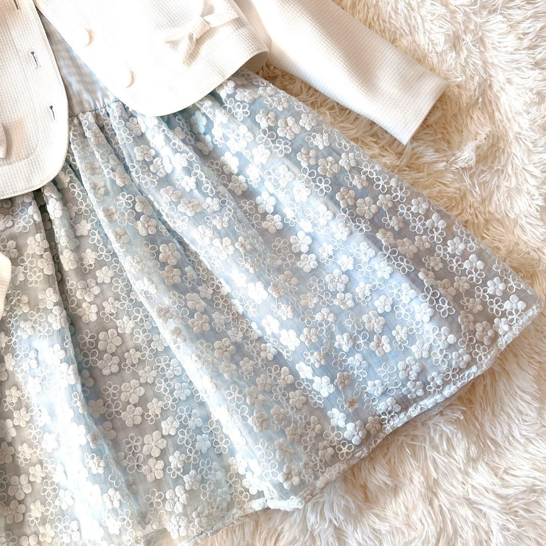 ワルツバイビームス 120 女の子　フォーマル　ワンピース　スーツ　ブルー