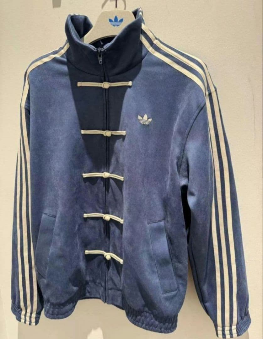 新品 アディダス 中国限定 蛇年 トラックジャケット 青色 男女兼用 XL