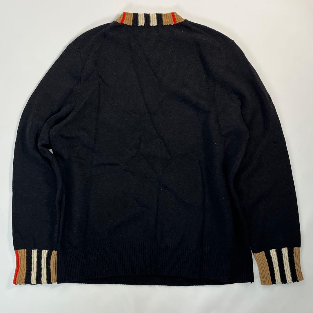 現行　BURBERRY カシミヤ　ニット　セーター　ノバチェック　ブラック