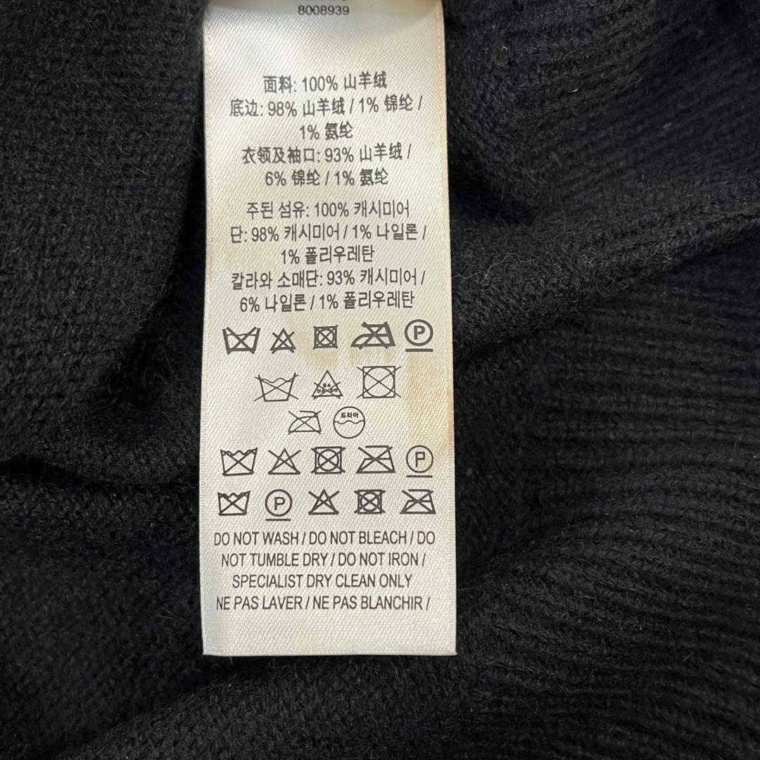 現行　BURBERRY カシミヤ　ニット　セーター　ノバチェック　ブラック