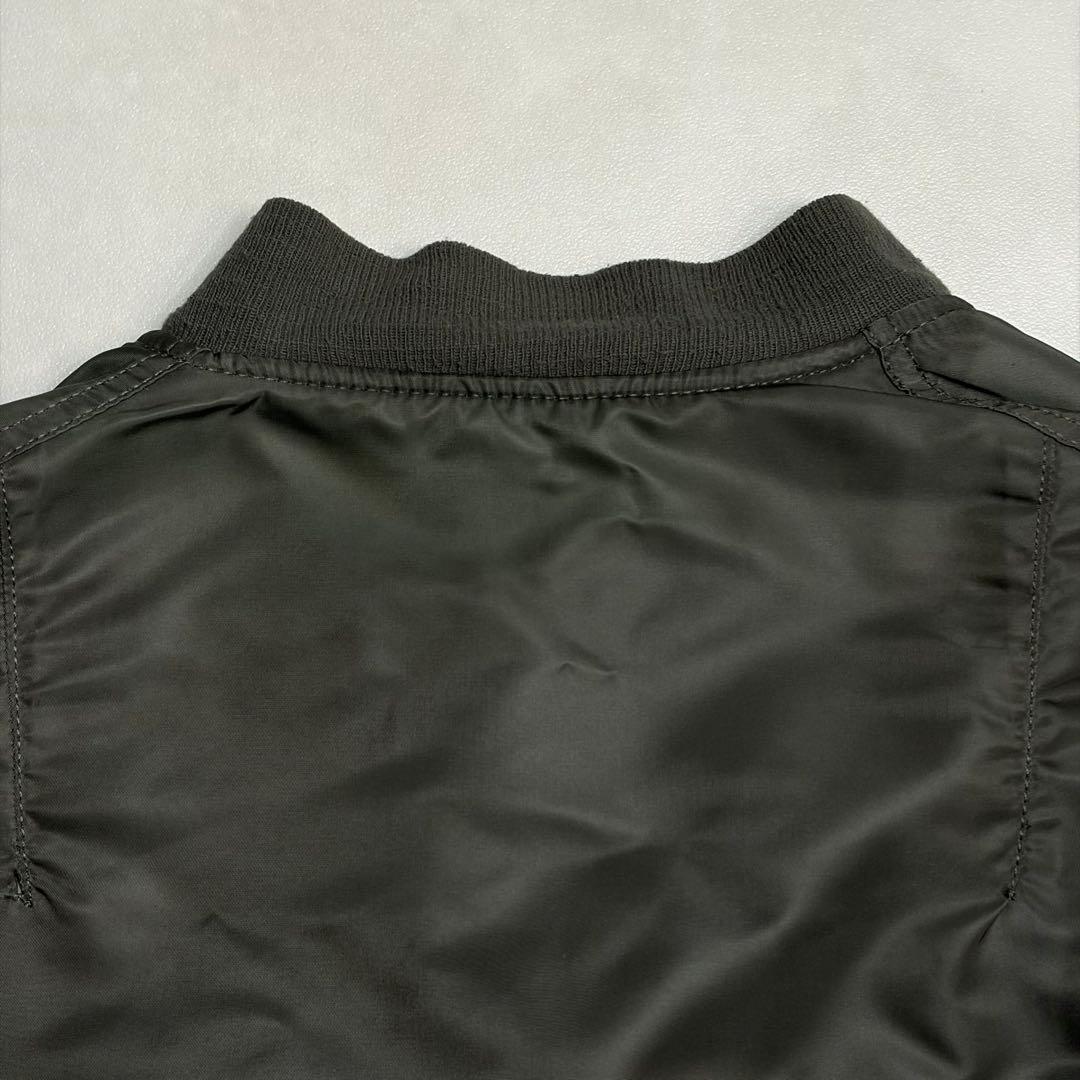 【美品】USA製 90s アルファインダストリーズ MA-1 短丈 グレー L