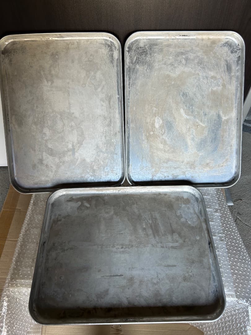 昭和レトロ 学校給食 3点セット アルミ製食缶蓋あり