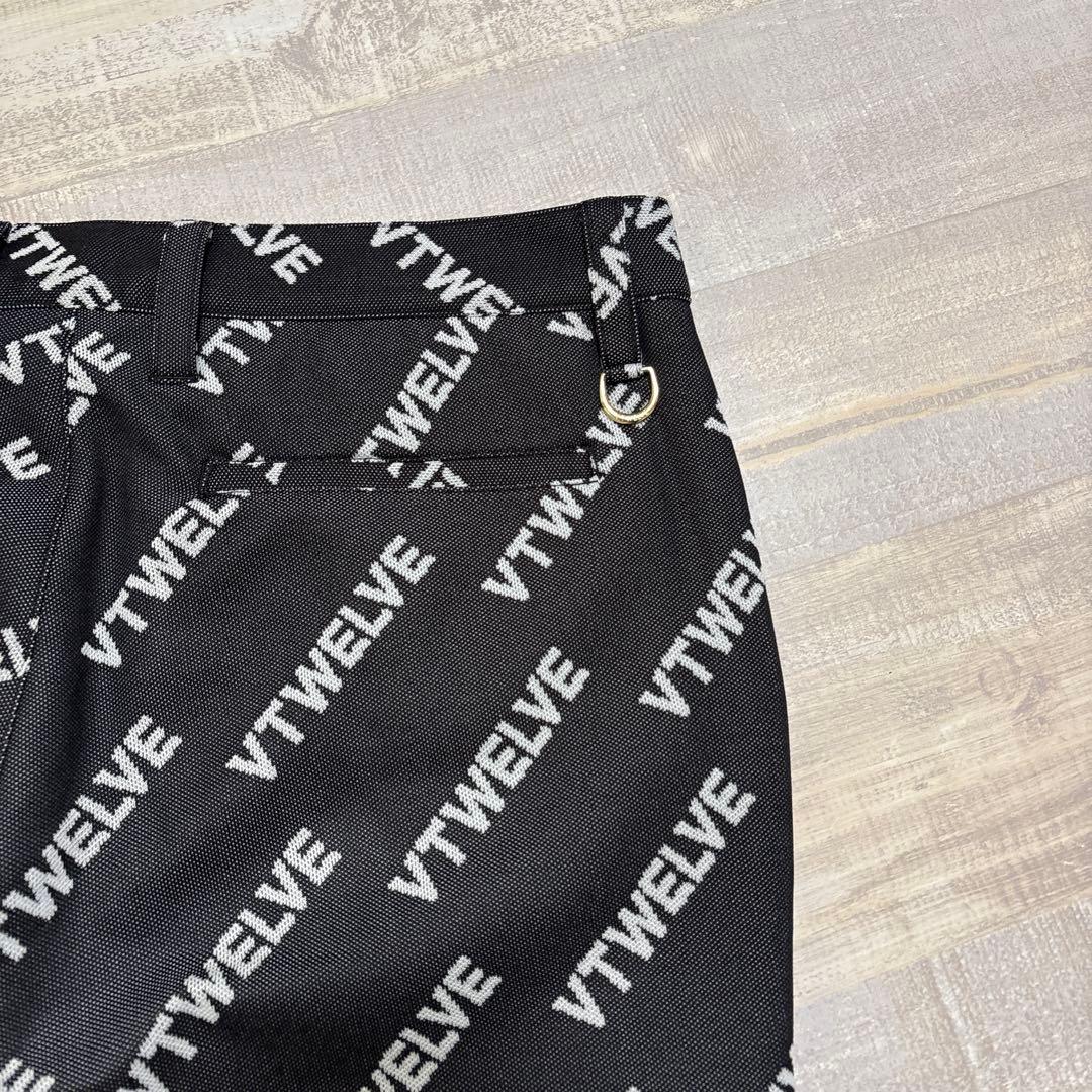 ヴィ・トゥエルヴ★ロゴ総柄★全方向ストレッチ★パンツ 【メンズ サイズL】